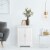Elegant Home Fashions Wooden Bathroom Freestanding Floor Storage Cabinet Space Saver, White Perspective: top