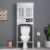 Elegant Home Fashions Bathroom Over the Toilet Cabinet with Adjust Storage Shelf White Perspective: top