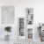 Elegant Home Fashions Wooden Bathroom Linen Cabinet Functional Storage Space Saver, White Perspective: top