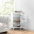Elegant Home Fashions Wooden Bathroom Corner Floor Cabinet White ELG-631 Perspective: top
