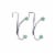 Elegant Home Fashions Single Hook Over The Door Hanger Pack of 2 Teal OTD-3812 Perspective: top