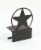 Rustic Brown Painted Metal Western Star Toilet Paper Roll Holder With Phone Shelf Perspective: top