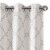 Madison Park Westmont Fretwork Print Grommet Top Window Curtain - Ivory Perspective: top
