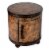 Beaumont Lane Round Traditional Wood Duffel End Table in Brown Perspective: top