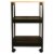 Wood Utility Kitchen Cart in Black - Pemberly Row Perspective: top
