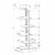 Pemberly Row 5 Shelf Metal Bookcase in White and Silver Perspective: top