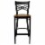 Bowery Hill 29  Black Back Metal Bar Stool in Cherry Perspective: top