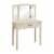 Bowery Hill Vanity Set with Stool in White Perspective: top