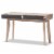 Hawthorne Collection 2 Drawer Wood Study Desk in Light Brown and Gray Perspective: top