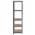 Pemberly Row 4 Shelf Metal and Wood Bookcase in Barnwood Perspective: top