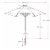 Atlin Designs 7.5' Patio Beach Umbrella in Gray Perspective: top