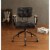 Bowery Hill Leather Swivel Office Chair in Vintage Black Perspective: top