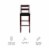 Riverbay Furniture 30 Faux Leather Bar Stool in Rich Espresso Perspective: top