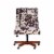 Riverbay Furniture Transitional Fabric Armless Cow Print Office Chair in Brown Perspective: top
