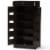 Baxton Studio Acadia Shoe Cabinet in Wenge Brown Perspective: top