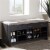 Baxton Studio 10 Cubby Upholstered Shoe Storage Bench in Gray Perspective: top
