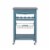 Riverbay Furniture Kitchen Cart in Blue Perspective: top