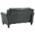 Bowery Hill 18.5 Contemporary Microfiber Loveseat Couch in Dark Gray Perspective: top