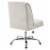 Riverbay Furniture Upholstered Swivel Office Chair in Cream Sherpa Perspective: top