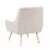 Riverbay Furniture Wood Upholstered Sherpa Accent Chair in Natural Perspective: top