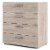 Levan Home Contemporary 4-Drawer Engineered Wood Chest/Bedroom Dresser in Beige Perspective: top