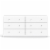Levan Home Contemporary Wide 6 Drawer Double Bedroom Dresser in White Perspective: top