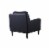 Hawthorne Collections Lazio High Quality Leather Chair - Black Perspective: top
