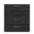 Levan Home Contemporary 4-Drawer Engineered Wood Chest in Black Perspective: top