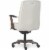 Scranton & Co Modern Executive Office Chair White Bonded Leather Perspective: top