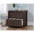 Levan Home 2 Drawer Lateral File Cabinet in Coffee Oak Perspective: top