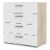 Levan Home Contemporary 4 Drawer Engineered Wood Chest in Oak /White Perspective: top