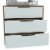 Levan Home 3 Drawer Bedroom Chest Dresser in White & Light Oak Perspective: top