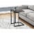 Snack, Living Room, Bedroom, Metal, Laminate, Grey, Black, Perspective: top