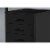File Cabinet, Rolling Mobile, Storage Drawers, Printer Stand, Office, Work, Laminate, Black, Perspective: top