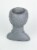 Set of 2 Roaring 20's Flapper Lady Gray Concrete Head Mini Planter 6 Inches Tall - Grey Perspective: top