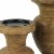 Set of 2 Turned Wood and Metal Pedestal Pillar or Votive Candle Holders Perspective: top
