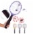 As Seen On TV Handheld Mosquito Zapper Racket in Various Colors Perspective: top