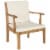 Safavieh PAT6717A 4 Piece Del Mar Outdoor Set, Teak Brown & Beige Perspective: top