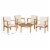 Safavieh PAT6718A 5 Piece Anaheim Coffee Set, Teak Brown & Beige Perspective: top