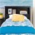 Hawthorne Collections Twin Bookcase Headboard in Black Perspective: top