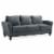 LifeStyle Solutions Transitional 2 Piece Sofa and Loveseat Set in Dark Gray Perspective: top