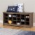 Atlin Designs 18 Cubby Shoe Storage Bench in Drifted Gray Perspective: top