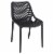 3 Piece Patio Bistro Set with Bistro Table and Set of 2 Chair in Black Perspective: top