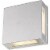 Z-Lite Quadrate 2 Light 9  Glass Aluminum Outdoor LED Wall Sconce in Silver Perspective: top