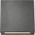Z-Lite Quadrate 2 Light 11  Glass Aluminum Outdoor LED Wall Sconce in Black Perspective: top