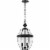Z-Lite Westover 3 Light Clear Glass Brass Outdoor Chain Mounted Pendant in Black Perspective: top