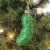Holiday Ornament Jeweled Pickle Glass Glittered Green Cucumber Go3003 Perspective: top