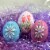 Easter Floral Eggs Paper Mache Hand-Painted Paper Mache Vi0854 Rose Perspective: top