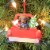 Holiday Ornament Dog In Back Of Truck Christmas Tree Diy Personalize A1940 Chocolate Lab Perspective: top