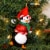 De Carlini Penguin In Santa Hat & Vest Ornament Italian Christmas Bird A2162 Red Perspective: top